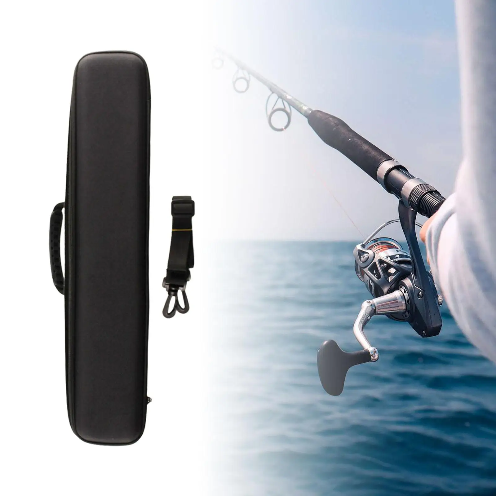 Fishing Gear Bag Storage Case Carrier Saving Space Durable with Strap Fishing Rod Bag Carrying Bag for Telescopic Fishing Rod