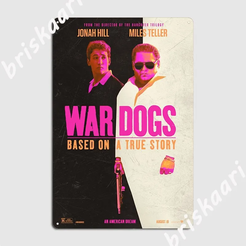 

War Dogs Poster Metal Plaque Plaques Living Room Retro Cinema Kitchen Tin Sign Poster