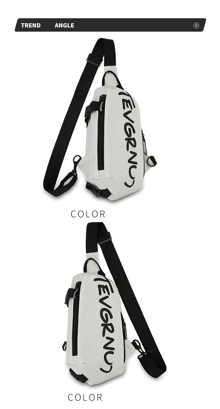 Brusttasche, trendige modische Damen-Umhängetasche, Sport, Freizeit, Herren, schräge Straddle-Tasche, Umhängetasche, Sportrucksäcke – Detail 26
