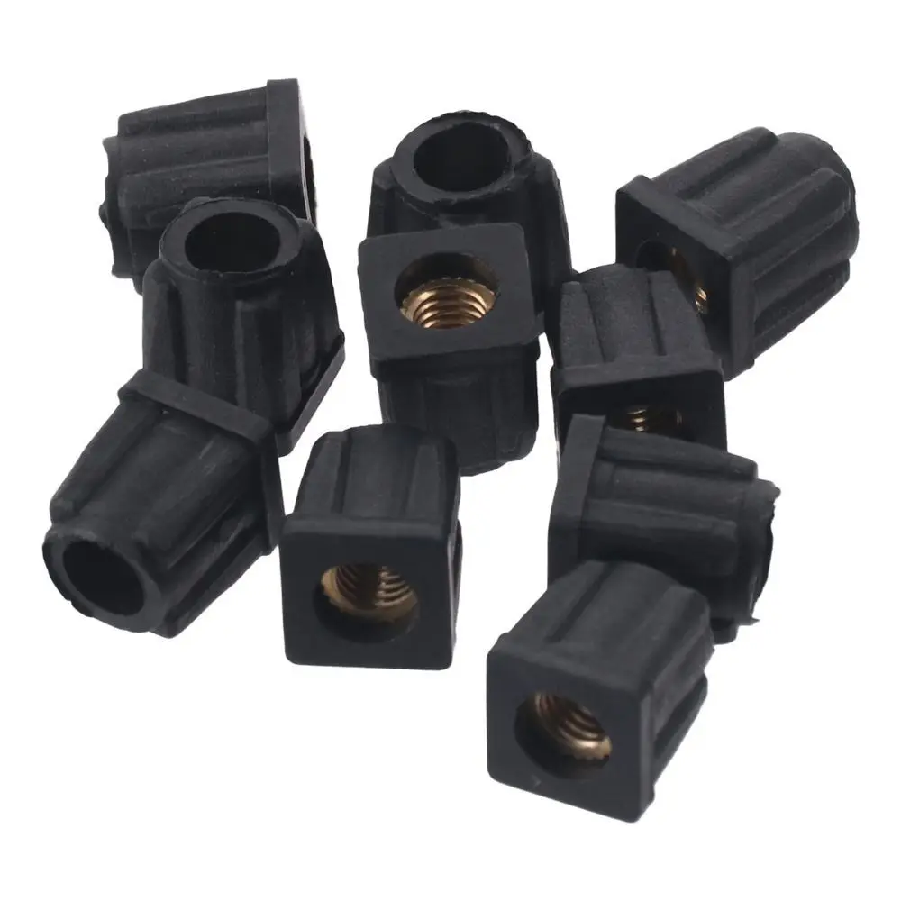 10pcs Square Plastic Pipe Tube Wihtout M6 Hole Plug Pipe Plugs Blanking End Caps Nut Foot Pad Balance Wheel Accessories