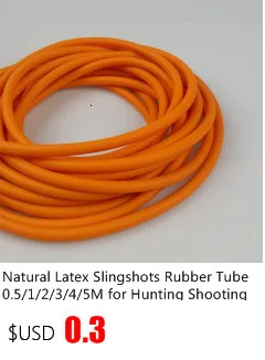 Natural Latex Slingshots Rubber Tube 0.5/1/2/3/4/5M for Hunting Shooting High Elastic Tubing Band Accessories 2mmX5mm Diameter
