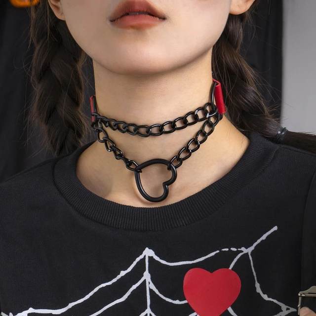 SONGER Black Sexy Lace Choker Necklace for Women Vintage Heart Pendant  Necklace Gothic Girl Neck Jewelry Accessories Gift