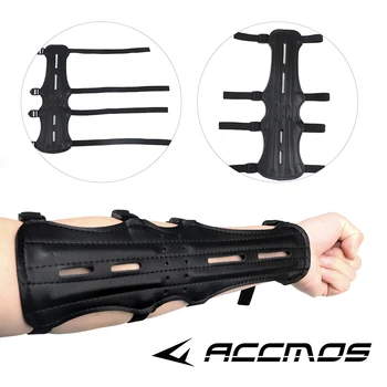 Protezione del braccio regolabile in pelle per tiro con l'arco 1pc per la protezione della pratica di caccia accessorio di protezione per fascia da braccio con cinturino sicuro
