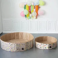Piscine à balles pliable multifonctionnelle avec valve de vidange, clôture de jeu, zone de baignade et de jeu intérieure/extérieure 3