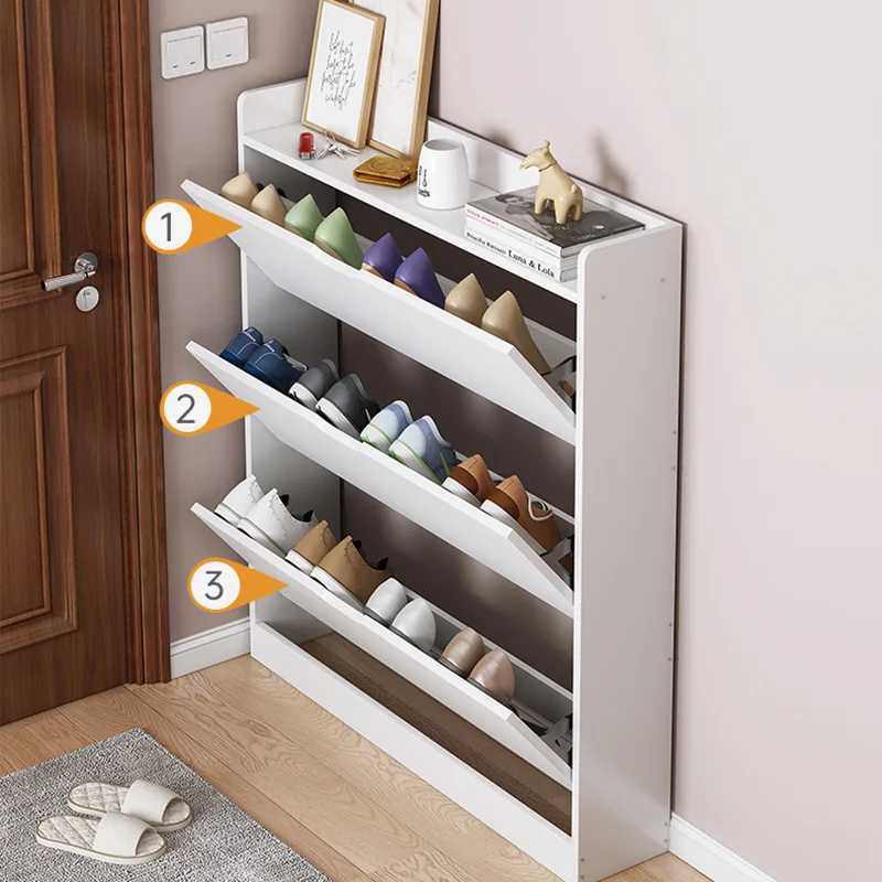 Étagère à chaussures à 9 niveaux pour placard étroit, meuble gain de