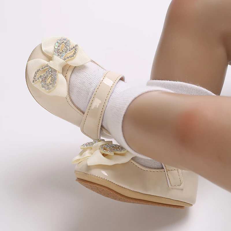 VALEN SINA New 0-18M Newborn Baby Girl Cute PU Leather Multi color Rubber Soft Sole Princess Shoes Bow Step 1 Walking Shoes for 2