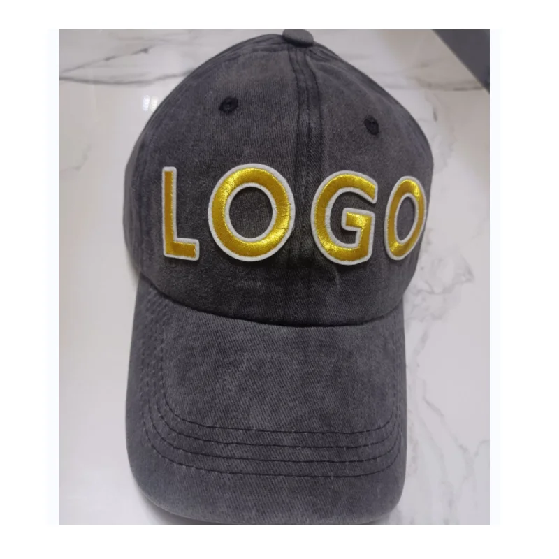 Letter Baseball Caps 1pcs Denim Embroidered Unisex Four Seasons Cotton Washed Cloth Durable Adjustable