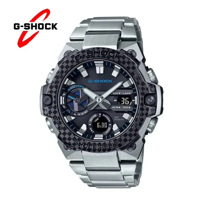 G SHOCK GST-B400 Watches for Men Casual Quartz Watches Fashion Multifunctional Shockproof Dual Display New Stainless Steel Watch
