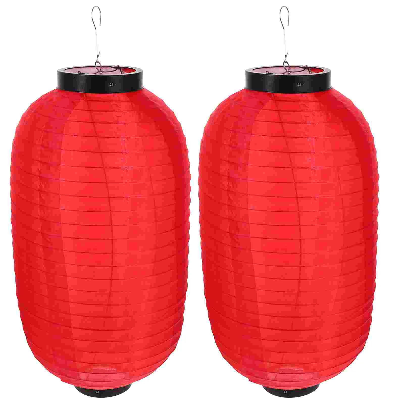 

Lantern Japanese Lanterns Hanging Paper Silk Chinese Outdoor Lamp Style Ornament Waterproof Bar Decorations Sushi Red White