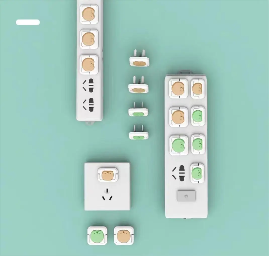 24PCS Power Switch Socket Protective Cover Children's Anti-electric Shock Baby Safety Plug Plug Bar Protective Cover
