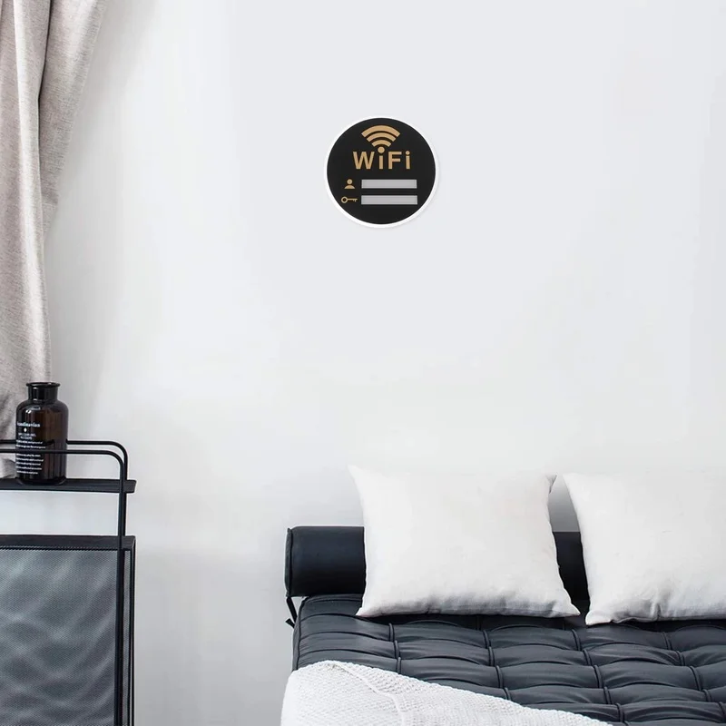 3 Sizes WIFI Sign Acrylic Mirror 3D Wall Stickers Rewritable Handwriting Account And Password For Public Shope WIFI Signage