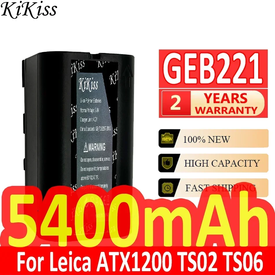 

5400mAh KiKiss Powerful Battery GEB221 For Leica ATX1200 TS02 TS06 TS09 TPS1200 Total Station