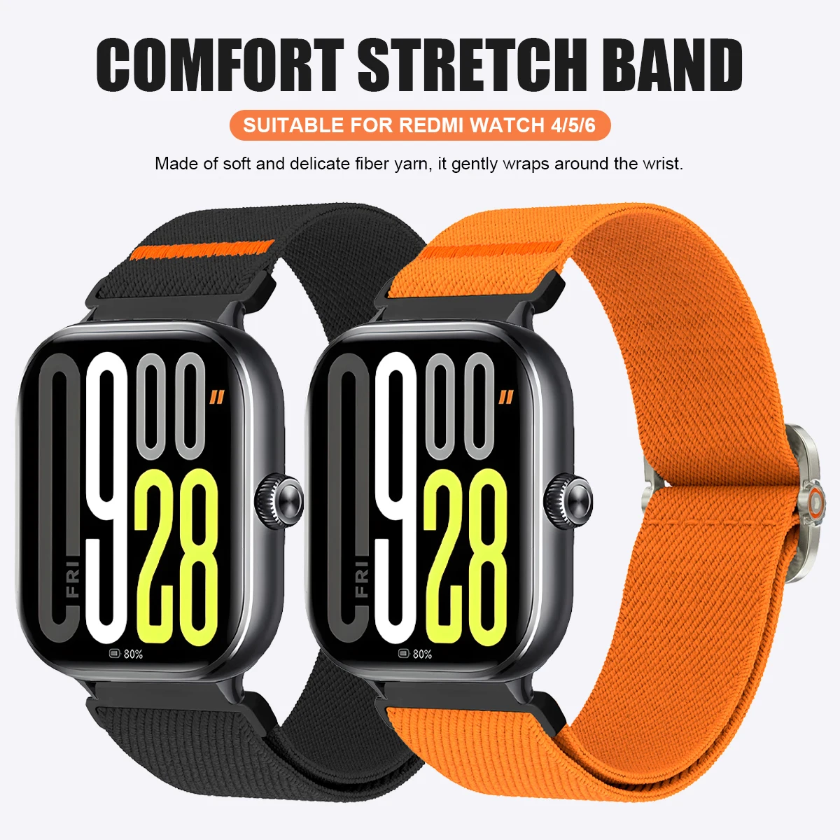 Nylon Breathable Elastic Smartwatch Wristband Bracelet
