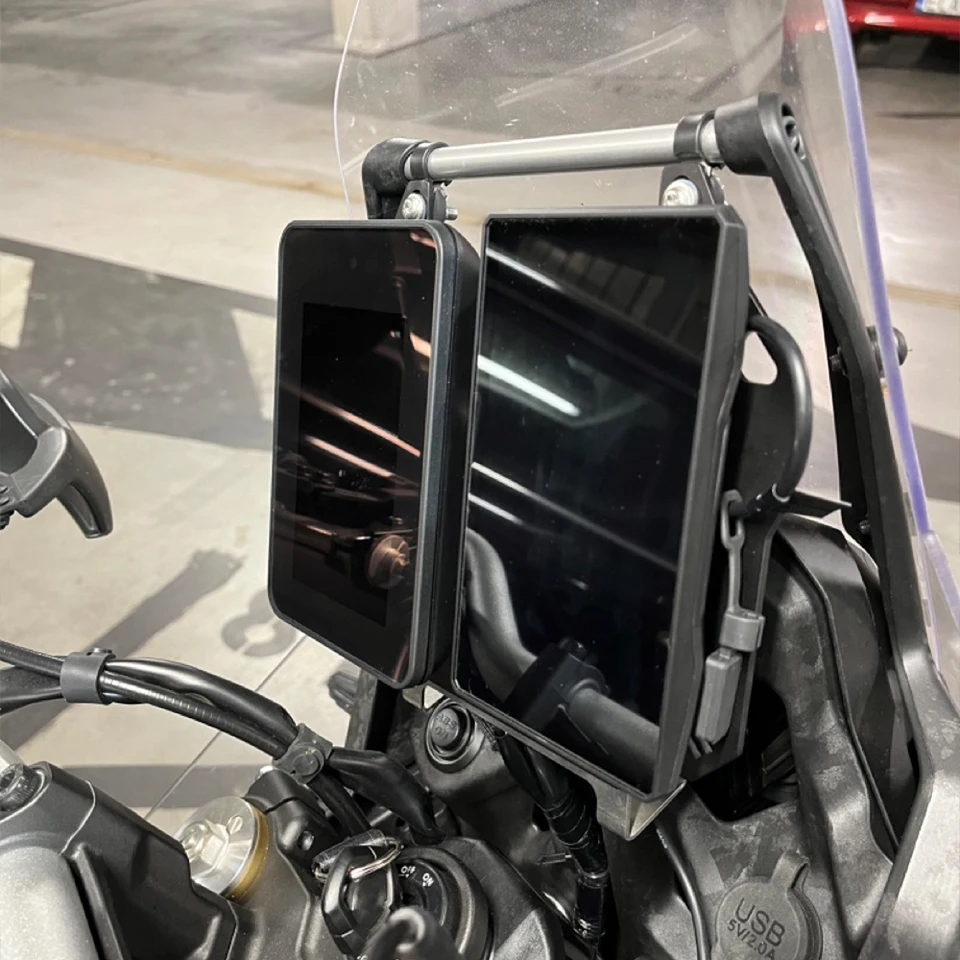 Staffa Navigazione Moto Per YAMAHA Per TENERE700 Per Tenere 700 Per XTZ690 Per XTZ700 Accessori Moto Manubrio Staffa Di Navigazione Telefono GPS Staffa Telefono Cellulare (Size : Black B