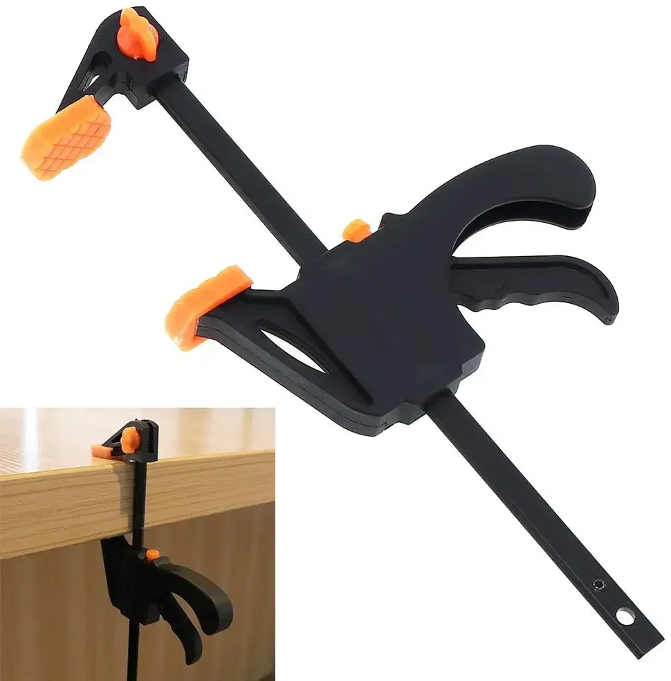 

Spreader Work Bar Clamp F Clamp Gadget Tool DIY Hand Speed Squeeze Quick Ratchet Release Clip Kit 4 Inch Wood Working