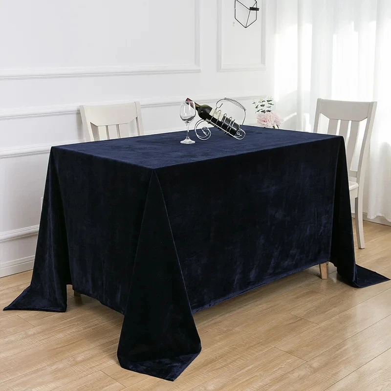 

Golden velvet home fabric tablecloth for weddings, birthdays, Christmas parties, home decor, dining table cloth