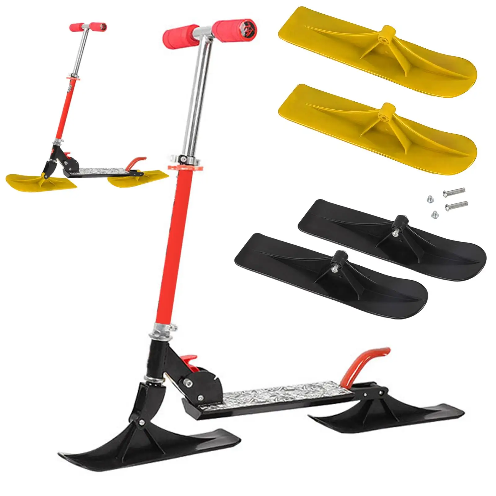 Skiing Sled Board Multifunctional Easy to Install Toboggan Replacement Snowmobile Attachment Ski Board Beginner Children