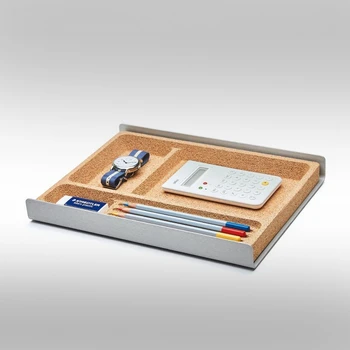Vassoio portaoggetti da scrivania, supporto per monitor con regolazione in altezza, vassoio in lega di alluminio per ufficio, organizer per display, accessori moderni