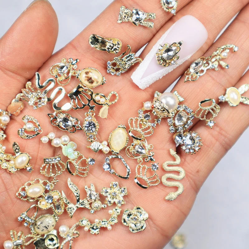 

50/100pcs Luxury Trendy Nail Glitter Rhinestones Jewelry Crystal Nail Art Charms Decoration For DIY Nail Accessories