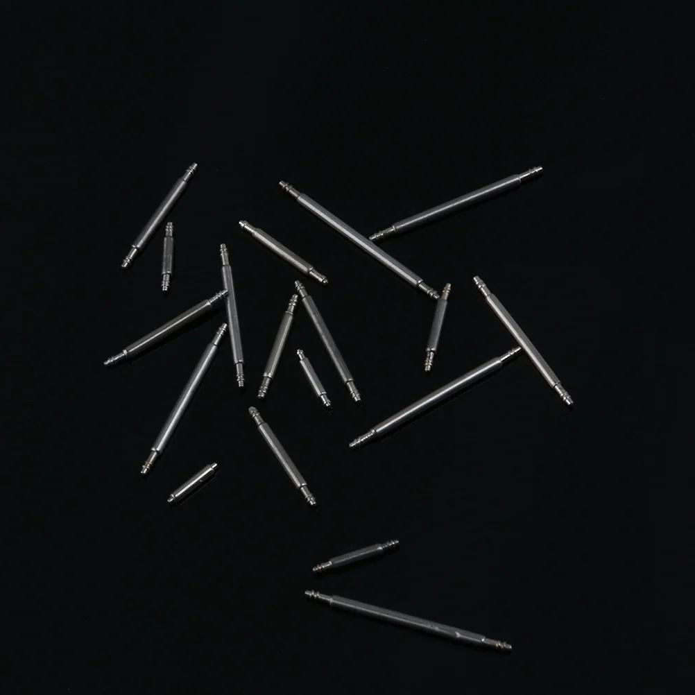 스테인리스 스틸 시계 밴드 스트랩 링크 핀, 다양한 크기의 더블 플랜지 용수철 바-6mm-23mm (실버)