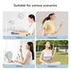JISULIFE Mini Portable Fan Powerful Trubo Rechargeable Bladeless Fans Ultra-quiet Personal Hand Fan Small Pocket Hand-held Fan 6