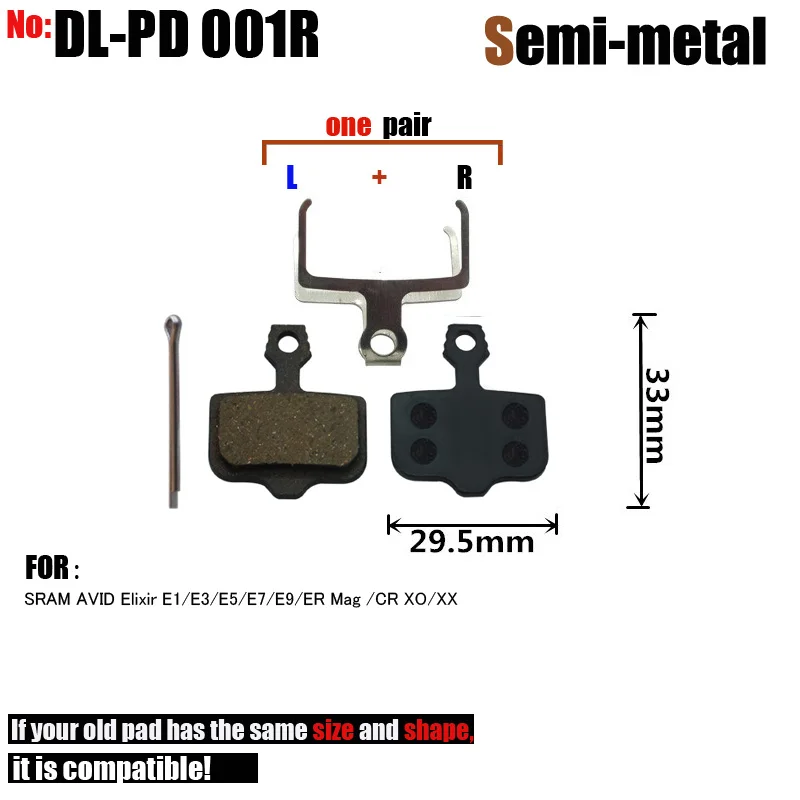 4 Paia Pastiglie Freno A Disco Bici In Resina Per Sram Avid Elixir E Nutt – Kit Con Utensili