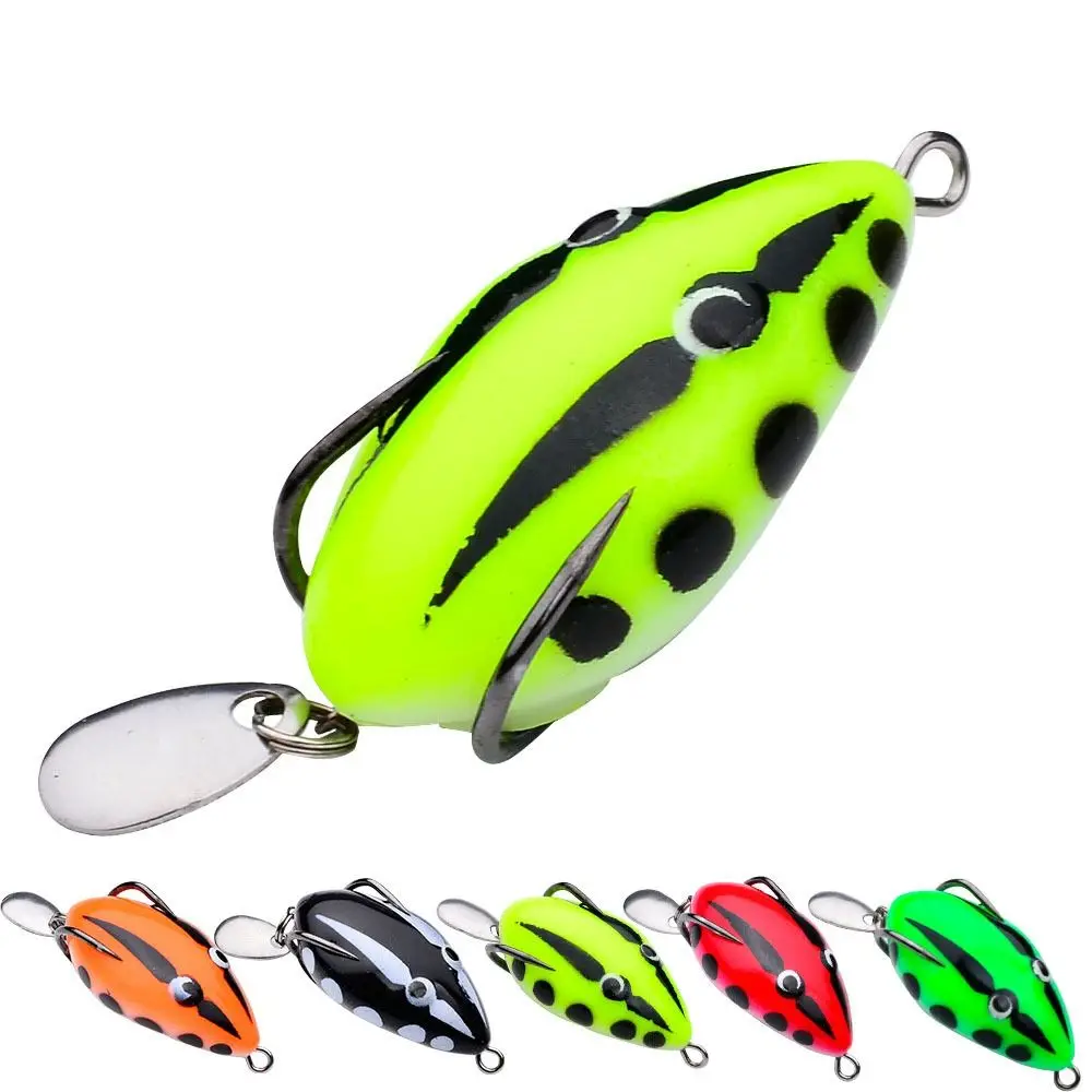 Soft Frog Snake Head Bait Bionic Mini Lure Frog Thunder 5 Colori Silicone Fishing Black Frog Fishing Lure