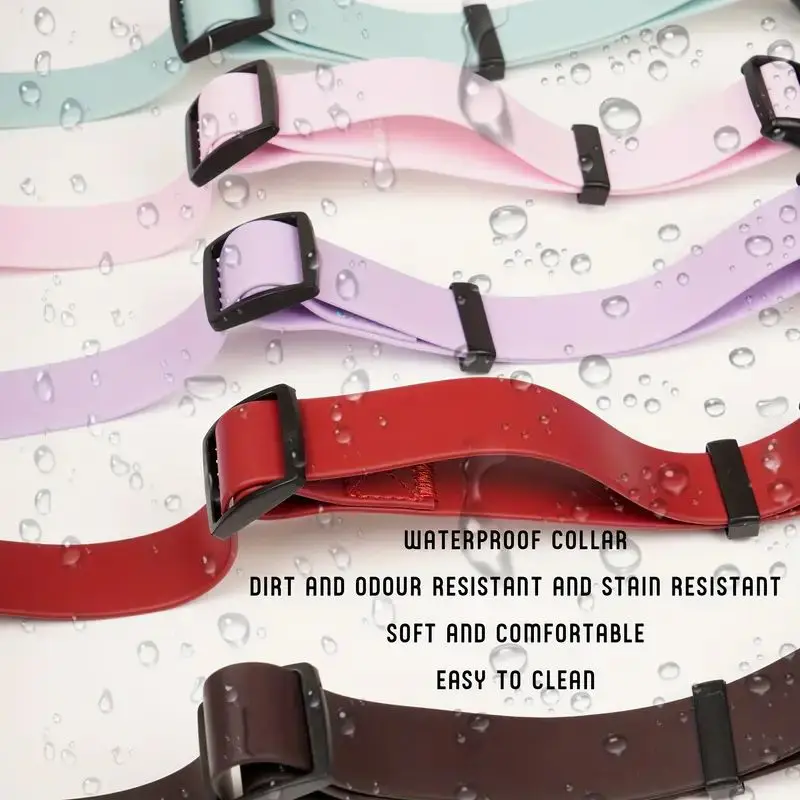 Dog Collar, Pet Leash Set, Dog Traction Rope, Dog Seatbelt Leash, Dog Collar and Leash Set Adjustable Dog Collar PVC Waterproof Leash For Small Medium Large Dogs