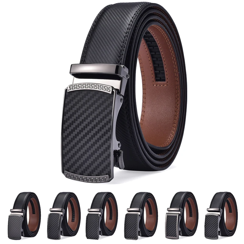 Leather Ratchet Belt for Men Adjustable Dress Belt with Click Sliding  Buckle 115cm : : Clothing, Shoes & Accessories
