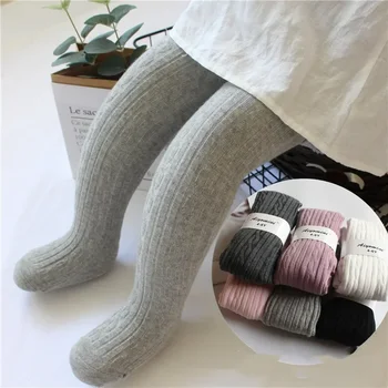 Knitted Ribbed Baby Girl Pantyhose 1