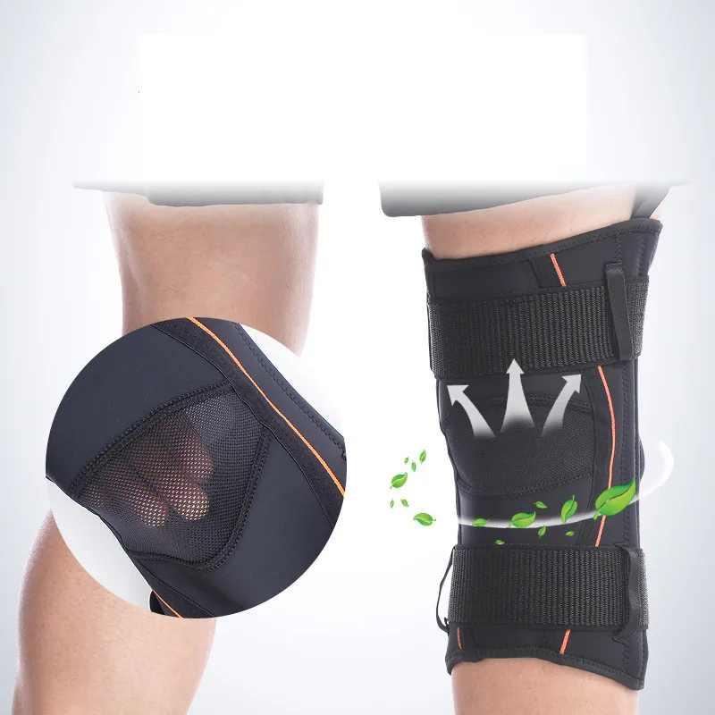 Spring Support Knee Pads Basketball Hiking Compression Shock Absorption Knee Protector Preventing Patella Knee Joint Injuries