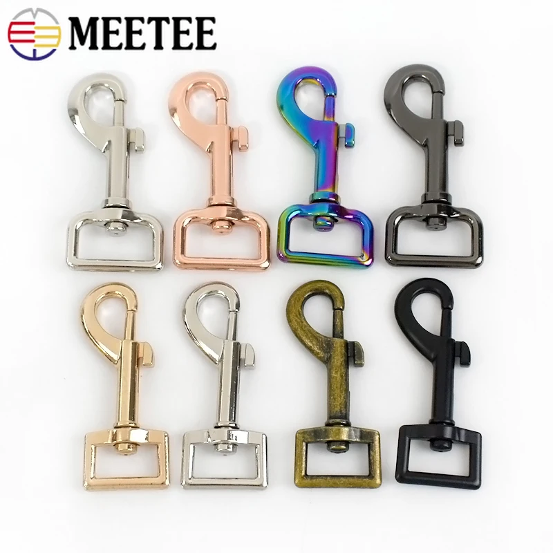 

5pcs Meetee 15/20/25mm Metal Buckles Bag Keychain Clothes Lobster Snap Clasp Webbing Strap Hook Hanger DIY Hardware Accessories