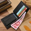 Genuine Leather Mens Wallet Premium Product Real Cowhide Wallets For Man Short Black Walet Portefeuille Homme Short Purses 3