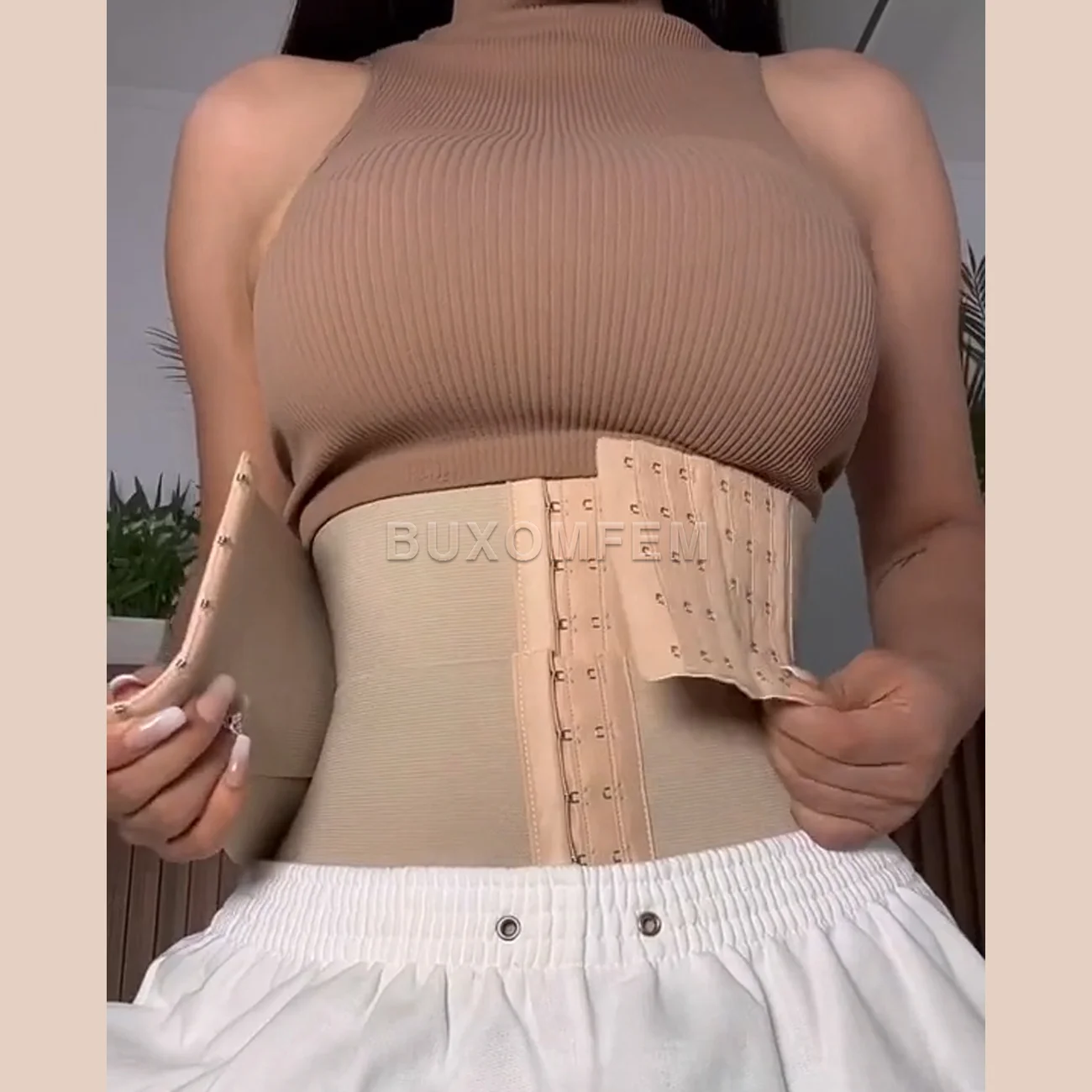 Fajas colombianas elásticas con Control de barriga doble, entrenador de cintura en forma de Abdomen, cinturón ajustable para poscirugía, recortador de cintura