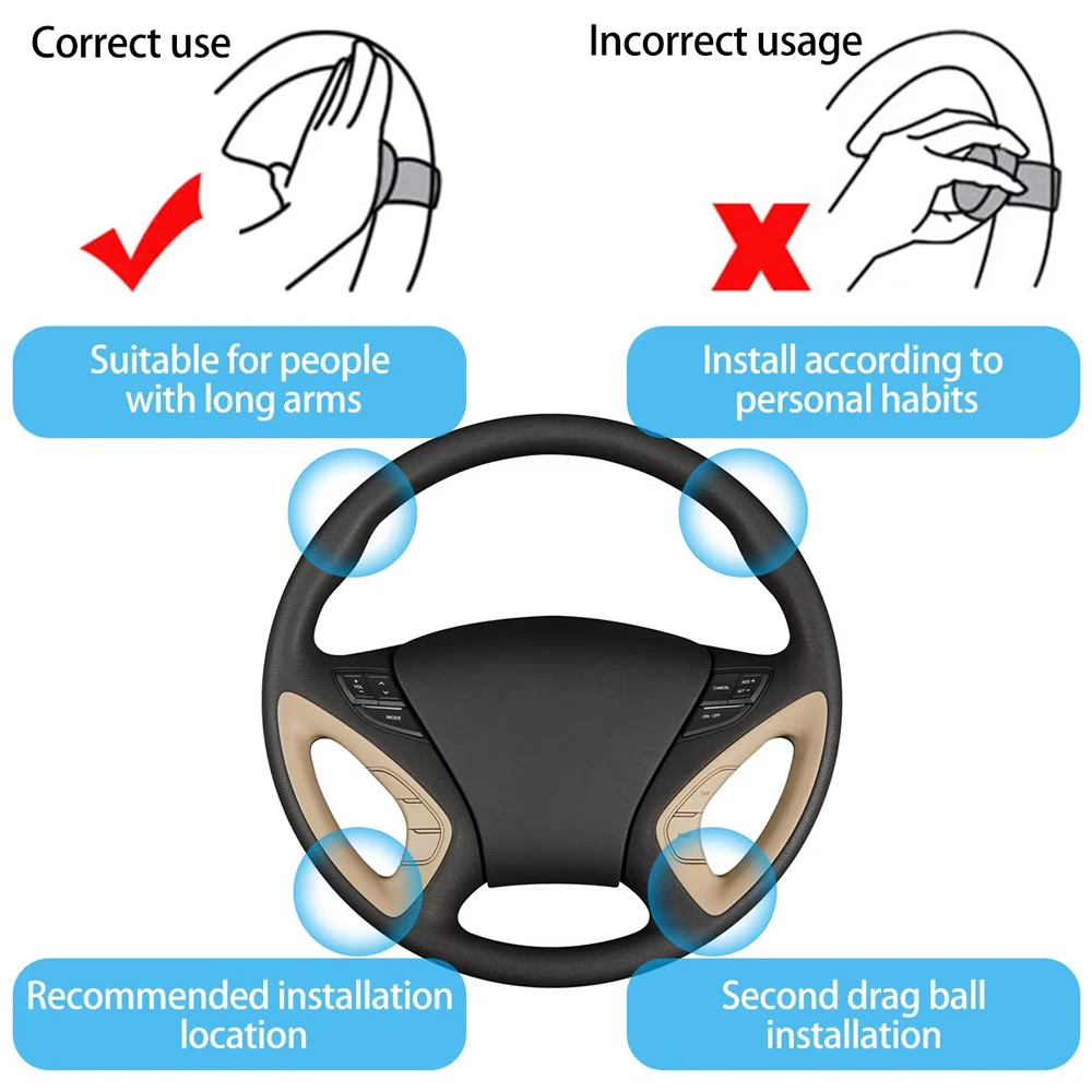 Enhanced Steering Wheel Spinner Knob Booster for Effortless Turning