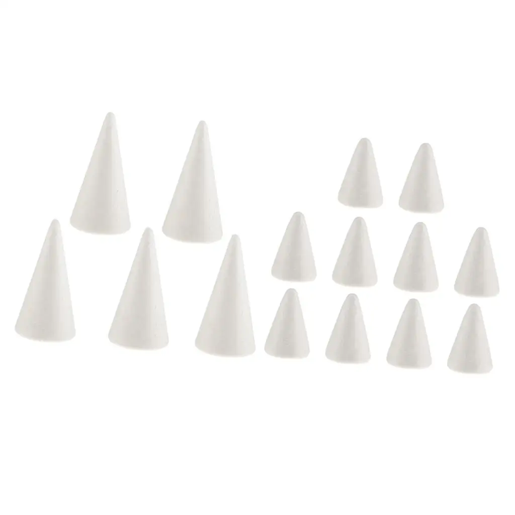 5/10x Cone Styrofoam Foam DIY Christmas Tree Base Material