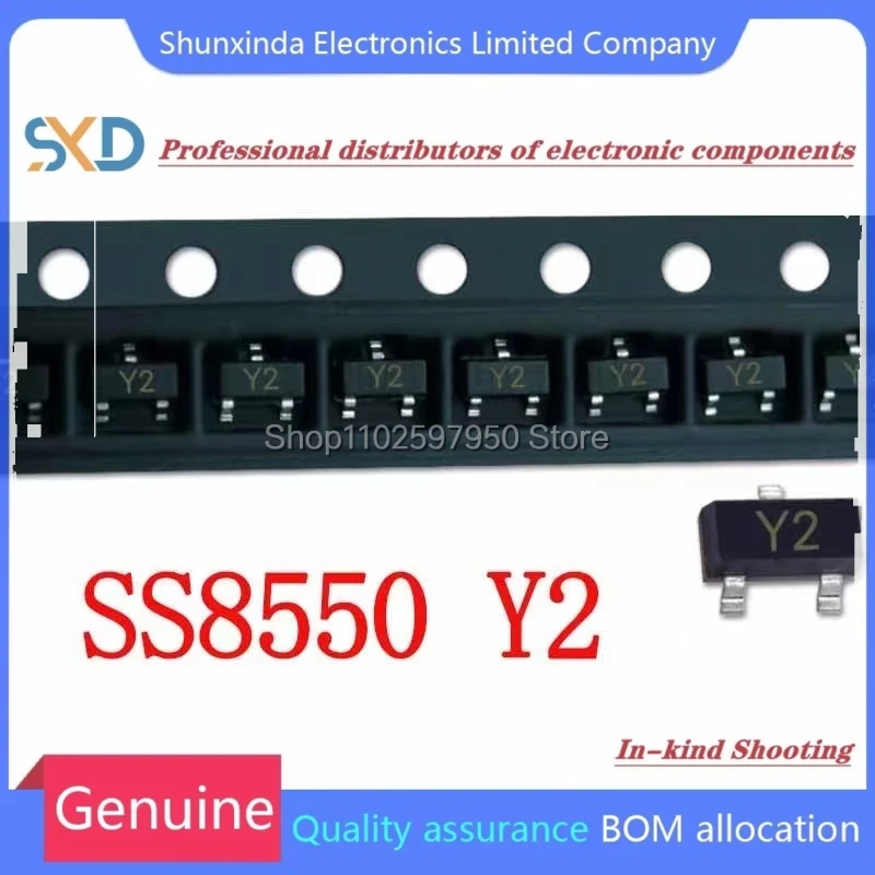Transistors Kit bjt transistor transistors kit 100PCS/lot S8050 S8550 SS8050 SS8550 SOT23 J3Y 2TY Y1 Y2 SMD Transistor SOT-23