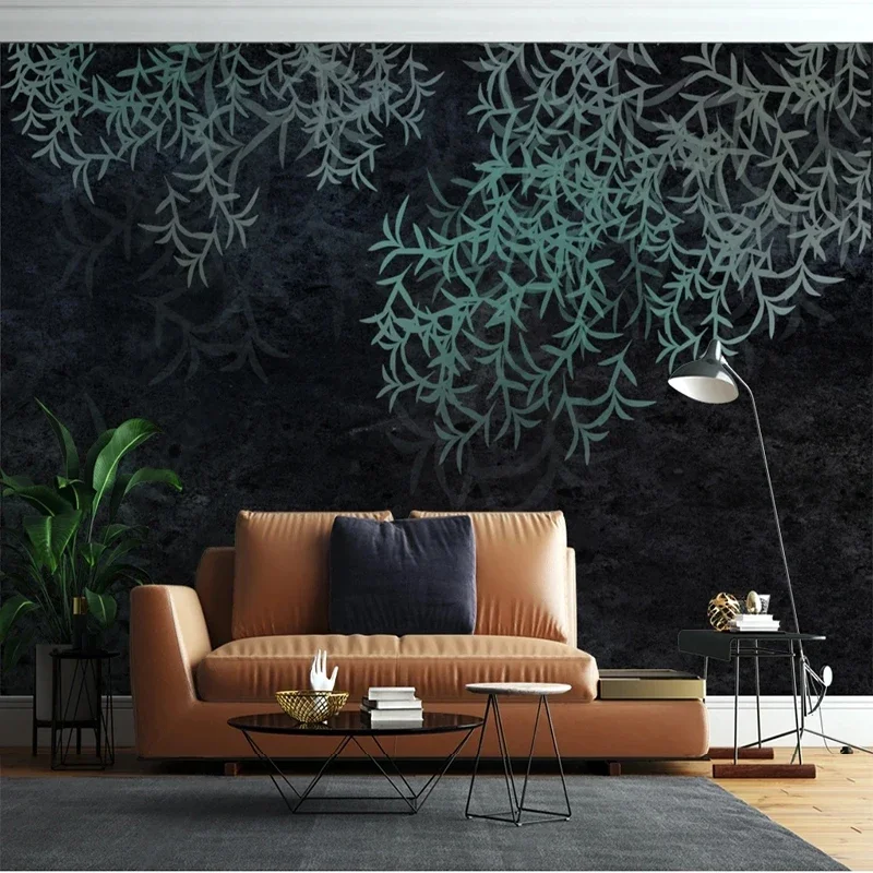 Custom Mural 3D New Chinese Style Line Murals Meticulous Landscape Bamboo Painting Background Wall Papel Pintado Pared Tapety