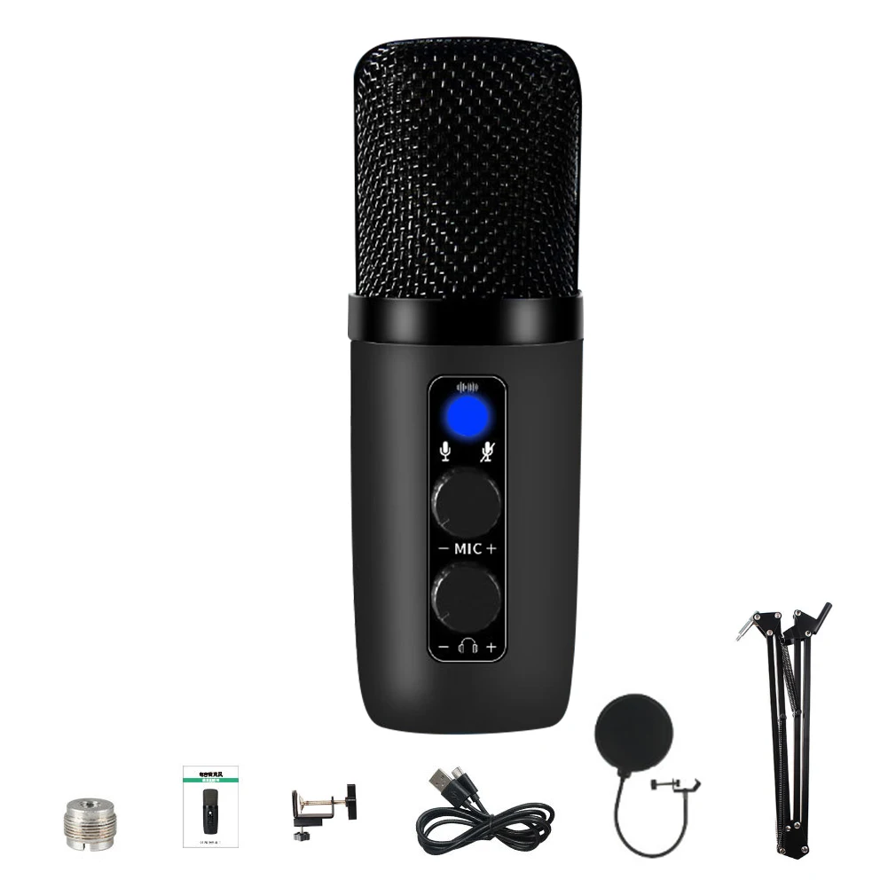 Rgb Usb Microphone Condenser 192khz/24bit Cardioid Pick-up Mic For  Mobilephone Computers Studio Video Streaming Podcasting - Electric  Instrument Parts & Accessories - AliExpress