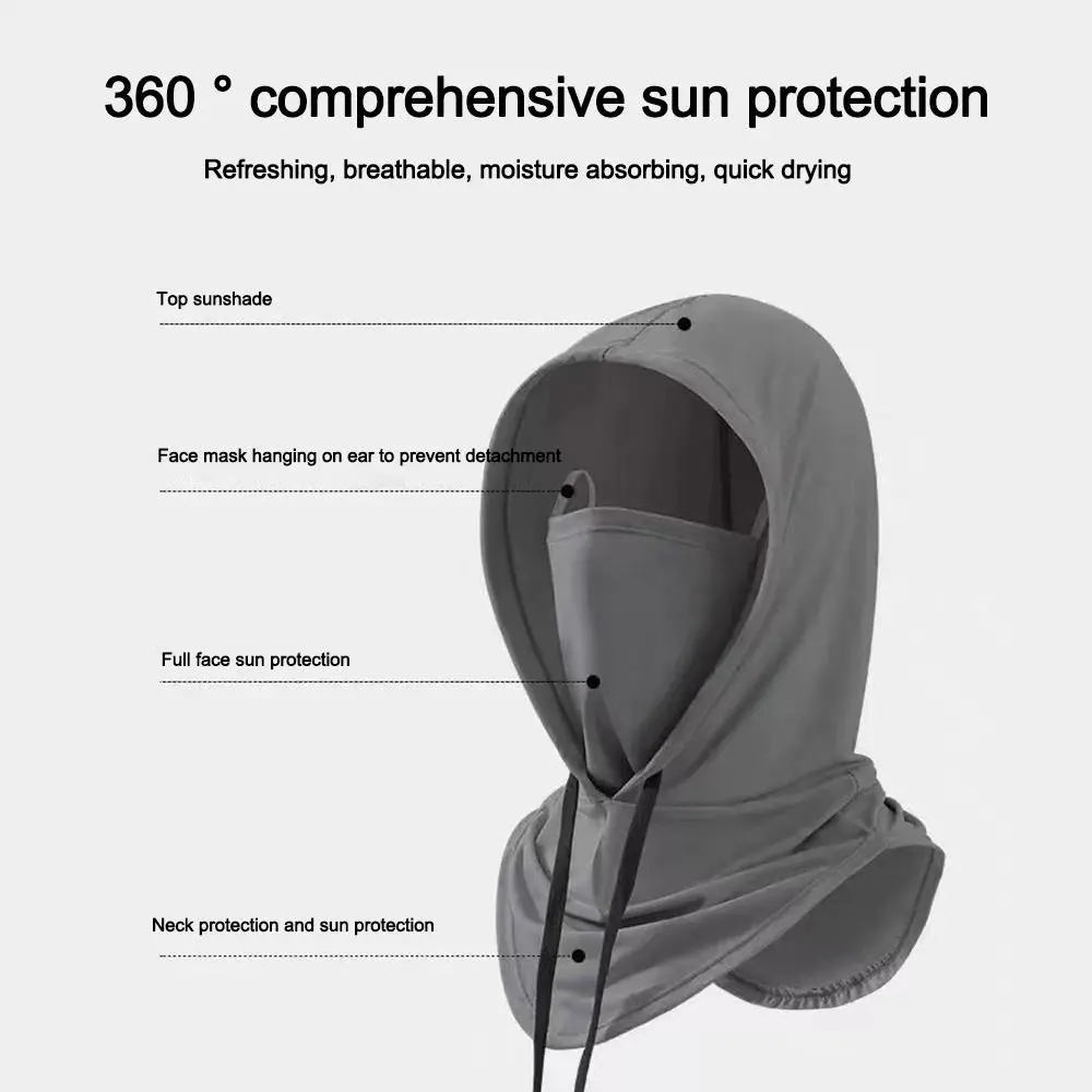 Cooling UV Protection Hood Breathable Full Head Mask Face Cover For Men Women Cycling Motorcycle Fishing