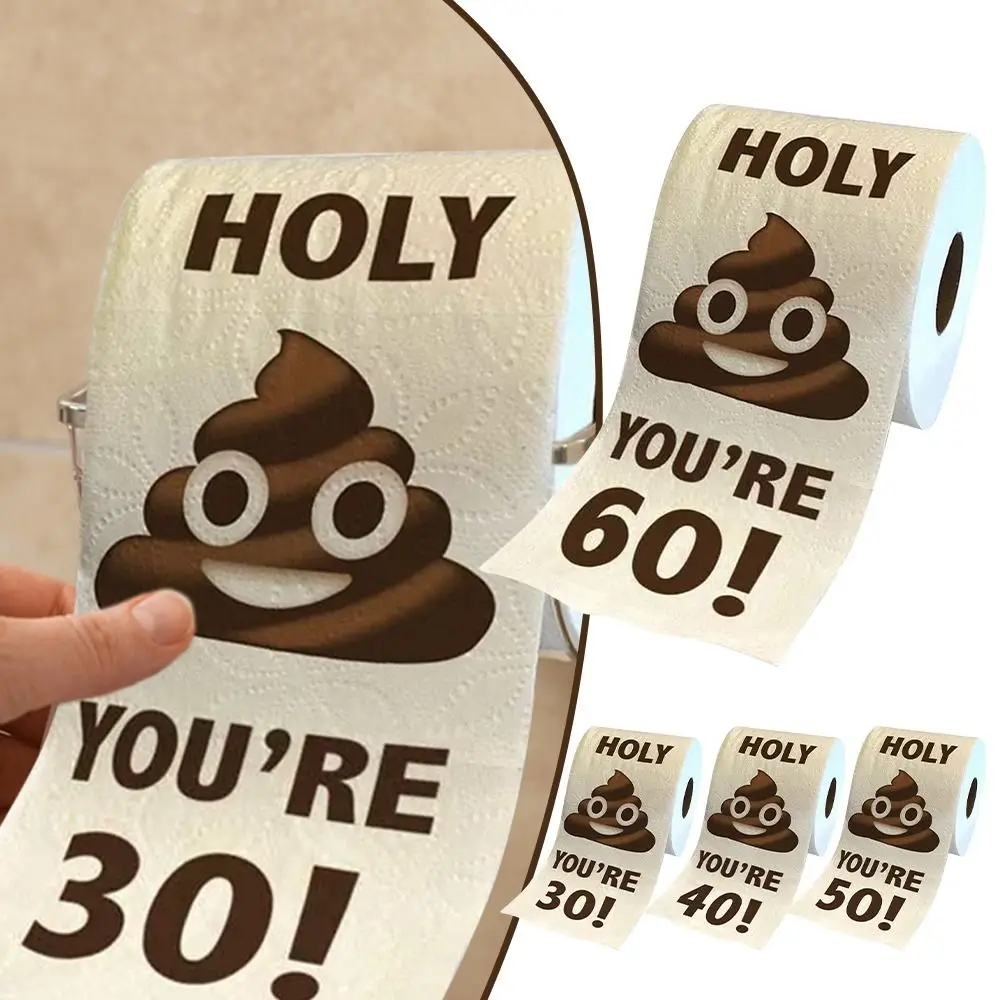 1 Roll Room Supplies Birthday Gifts Party Decoration Toilet Paper Funny Birthday Rolls Roll Printed Funny Paper Towel