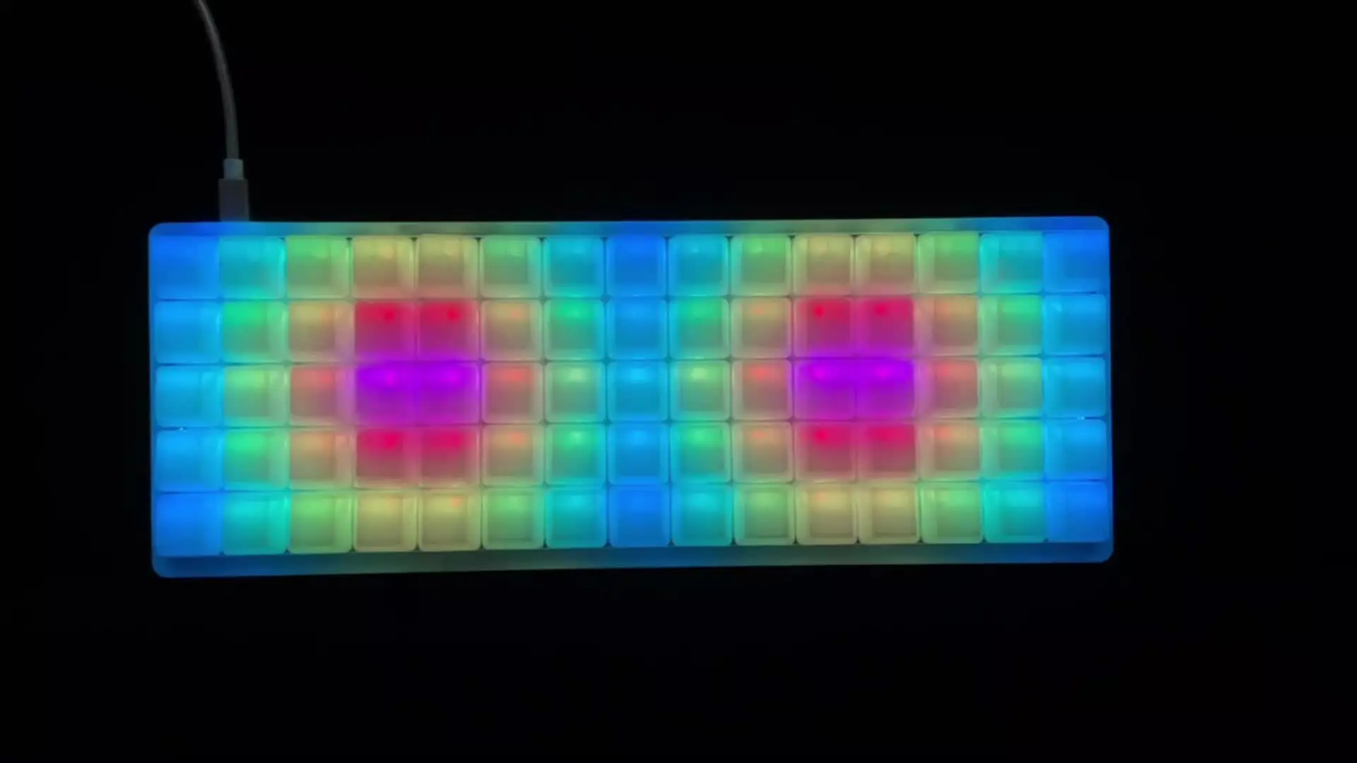 YMDK ID75 75-Key Ortholinear RGB Mechanical Keyboard Kit