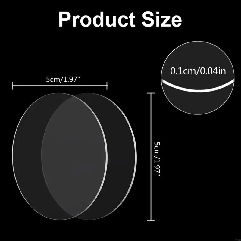 97QD 30Pcs Multi Purpose Clear Acrylic Board Blank Round Panel Shatterproof for Wedding Party Signs Display Project
