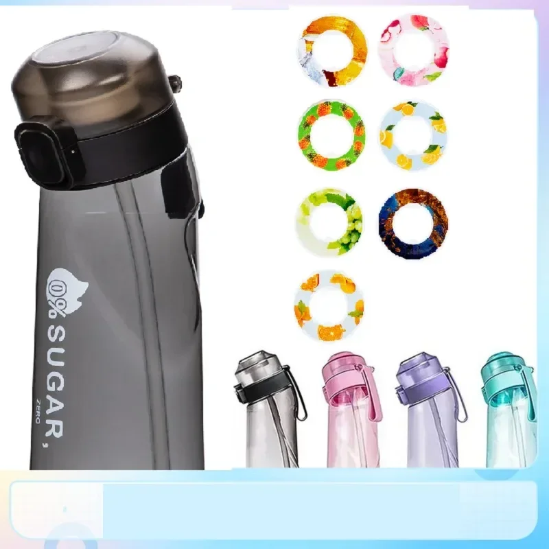 

0.65L Flavored Water Bottle with Random 1 Flavor Ring Scent Water Cup Sports Kettle for Outdoor Fitness Running Hiking