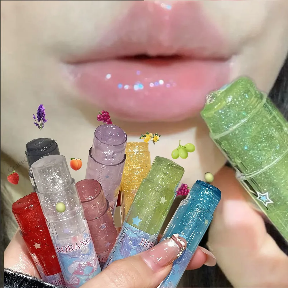 Warm-Changing Crystal Flash Lip Balm Jelly Glossy Plumping Fruit Colored Tint Moisturizing Lipstick Longest Repair Dry Lip Care_voghion.com