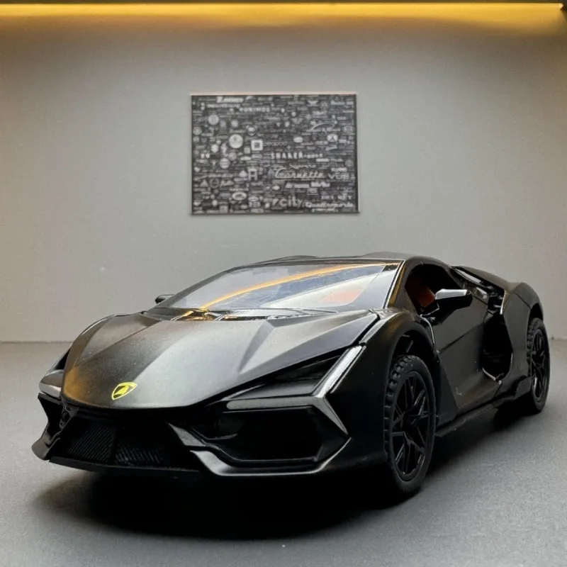 Diecast 1:32 Lamborghini Aventador Svj Alloy Car Model Sound Light Collective Miniature Voiture Metal Toy Vehicles Boy Gift Toy