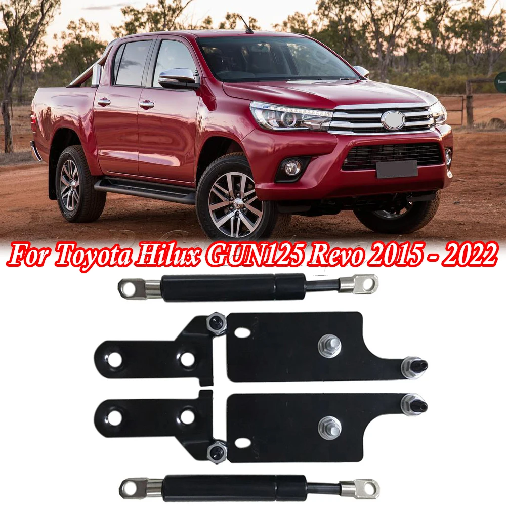 Car Tailgate Support Rod For Toyota Hilux GUN125 Revo 2015- Car Rear Tailgate Slow Down Lift Strut Bar Gas Shock Damper car tailgate support rod