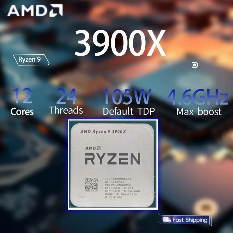 Ghz Ryzen R7 3900x AMD Ryzen 3900X CPU R9 3900X 12-Core