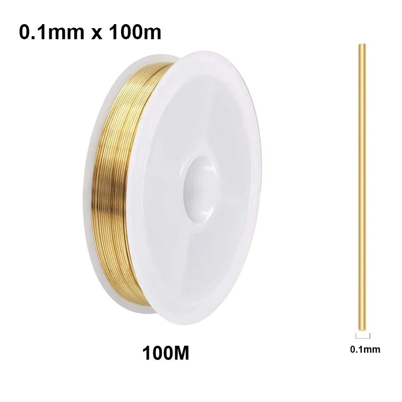 Premium Multi-Gauge Soft Brass Wire Coil - 1-100m Lengths