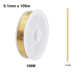 Premium Soft Brass Wire - Ultra - Fine, Versatile, High - Quality Metal Wire (1 - 100m) (0.1mm 100m)